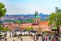 Cityscape of Prague from the observation ground in a Royal Castle complex